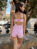 Macaquinho Canelado - Rosa claro