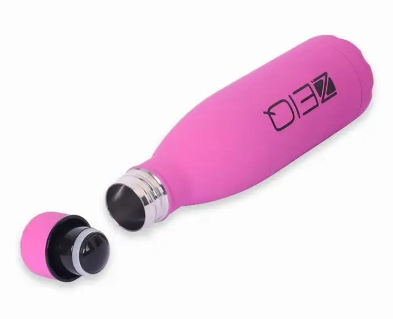 Garrafa Térmica EMBORRACHADA ZEIQ - Rosa (500ml)