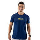 Camiseta Esportiva Slim Dry Zeiq Azul Marinho e Gold