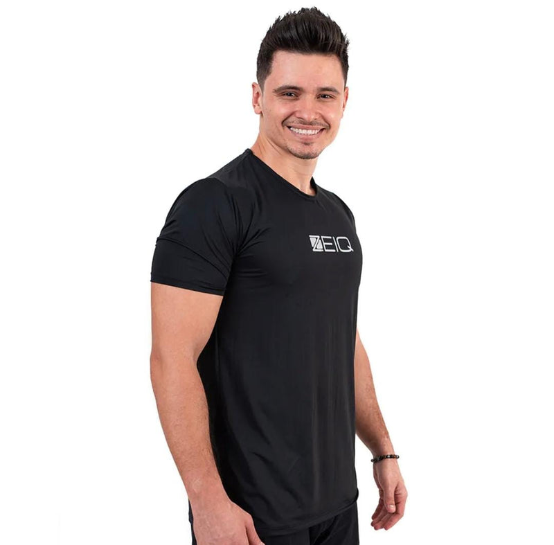 Camiseta Esportiva ZEIQ Slim Dry - Preta com prata