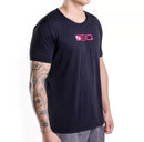 Camiseta Esportiva ZEIQ Slim - Logo Rosa e Branco