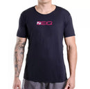Camiseta Esportiva ZEIQ Slim - Logo Rosa e Branco