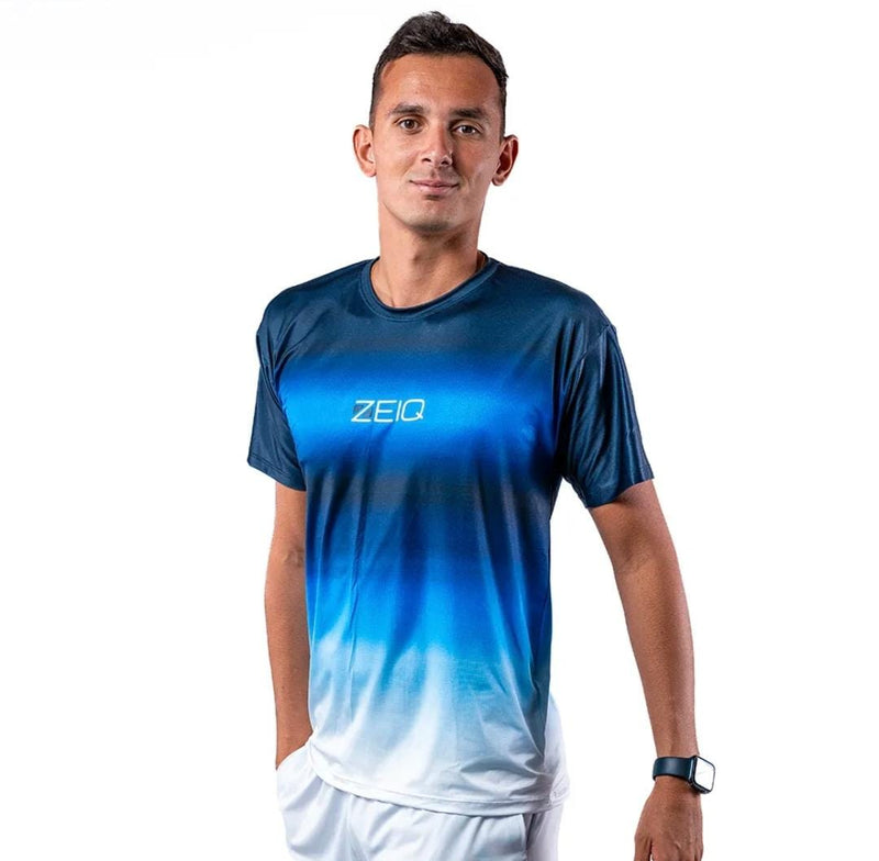 Camiseta Esportiva ZEIQ Degradê azul - Lucas Cherione