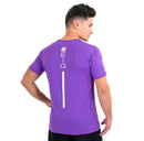 Camiseta Esportiva ZEIQ Slim Roxa - Logo prata