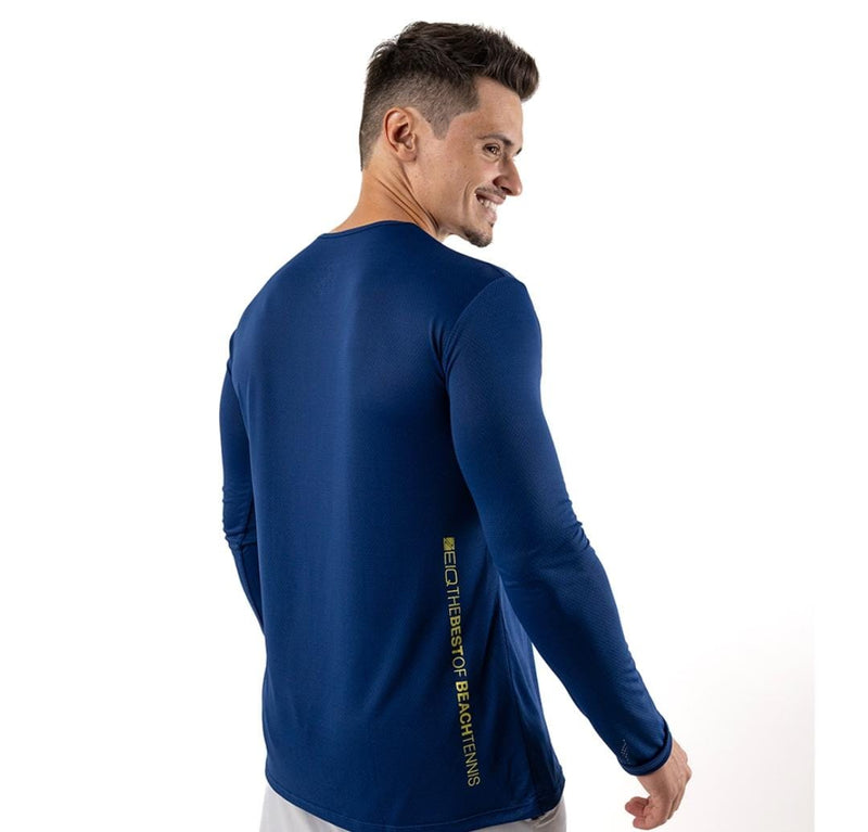 Camiseta Esportiva ZEIQ Dry Manga Longa - Azul Marinho