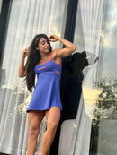 Vestido Regata Rolotê - Azul Royal