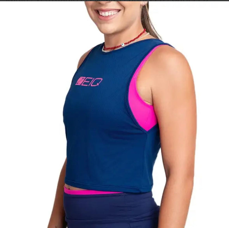 Cropped Deep Julia Nogueira ZEIQ - Azul Marinho